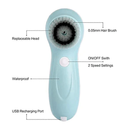 3 in 1 Electric Facial Cleansing Brush