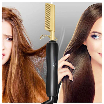 2 in 1 Gold Flat Iron Straightener