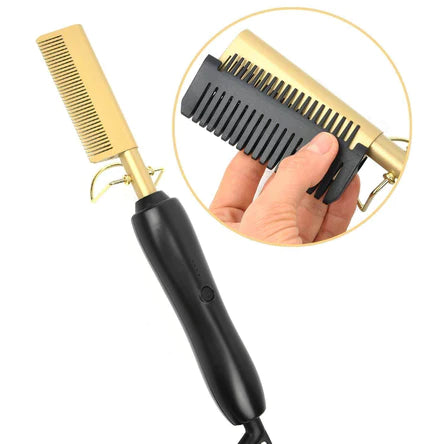 2 in 1 Gold Flat Iron Straightener