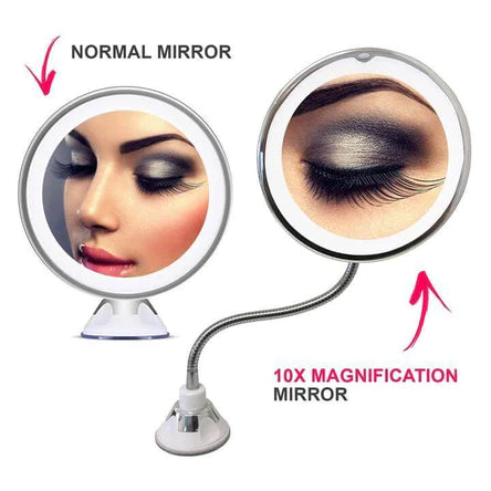 360 Flexible Light Up Mirror 10X magnification