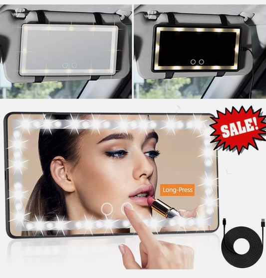 **Lighted Mirror for Sun Visor – Convenience and Style on the Go**