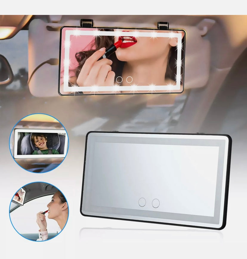 **Lighted Mirror for Sun Visor – Convenience and Style on the Go**