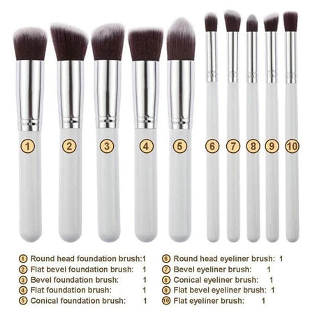 10 Piece Kabuki Brush Set